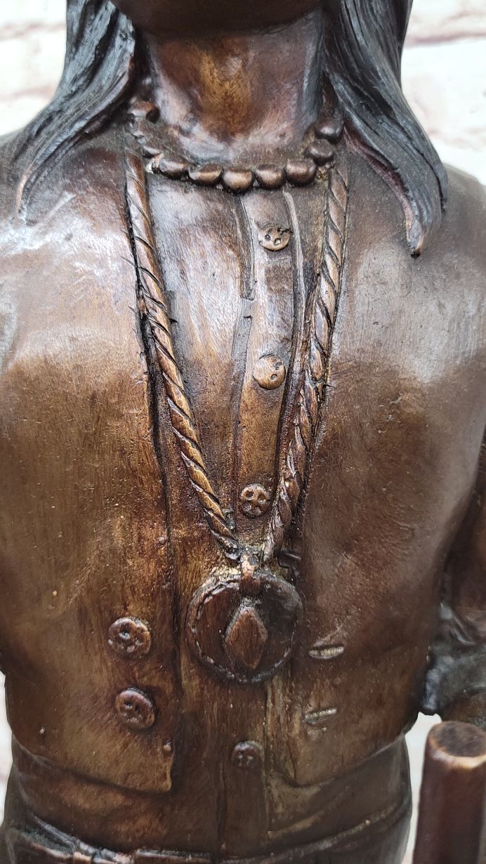 Apache Chief Cochise Bronze Sculpture on Marble Base