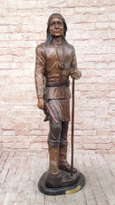 Apache Chief Cochise Bronze Sculpture on Marble Base