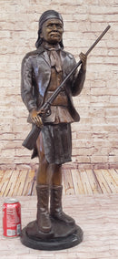 Geronimo With Rifle by C.M Russell Bronze Sculpture