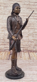 Geronimo With Rifle by C.M Russell Bronze Sculpture