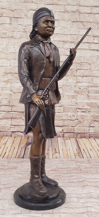 Geronimo With Rifle by C.M Russell Bronze Sculpture