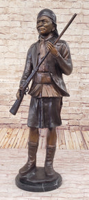 Geronimo With Rifle by C.M Russell Bronze Sculpture