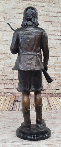 Geronimo With Rifle by C.M Russell Bronze Sculpture