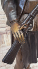 Geronimo With Rifle by C.M Russell Bronze Sculpture
