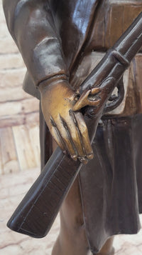 Geronimo With Rifle by C.M Russell Bronze Sculpture