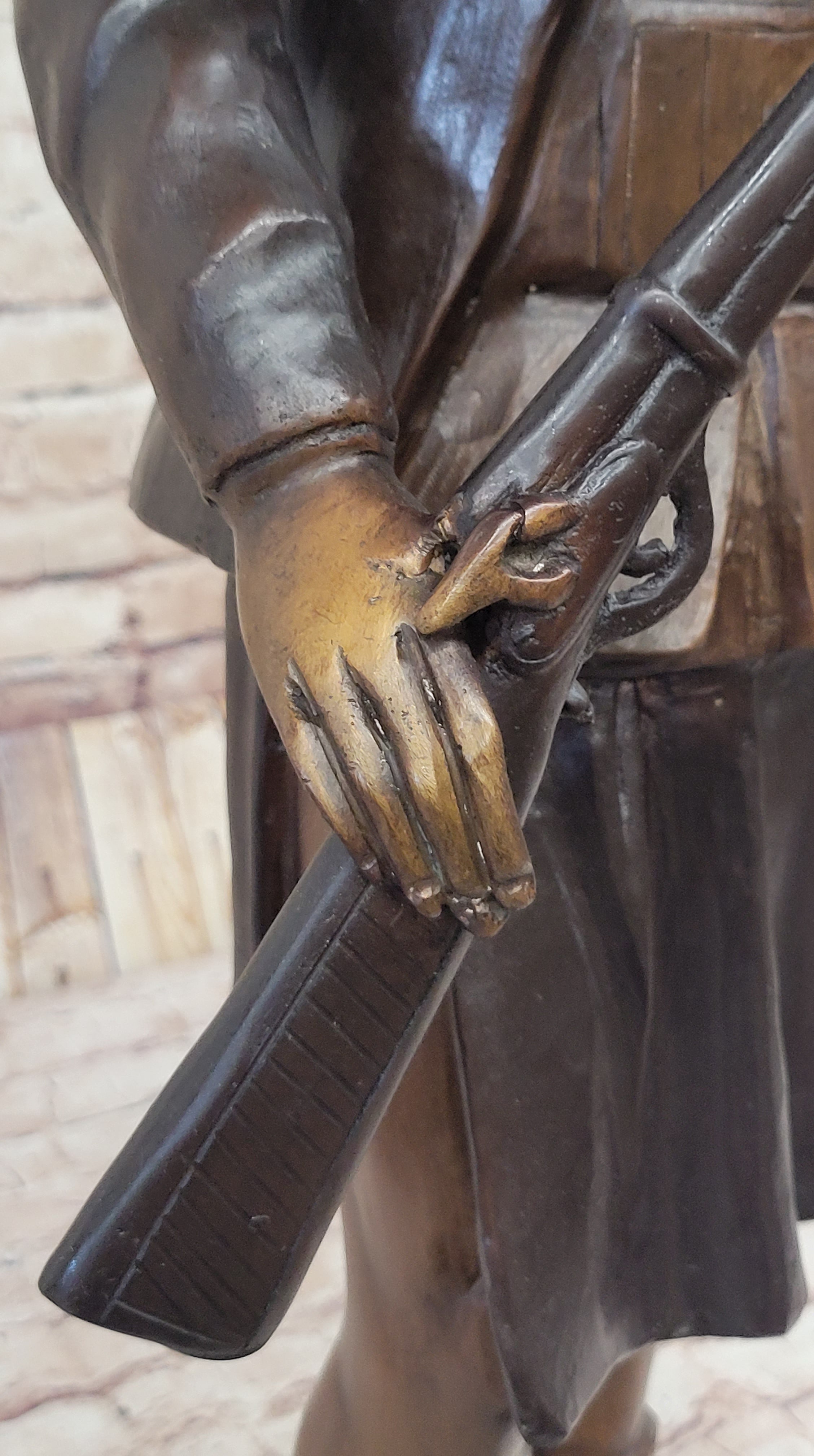 Geronimo With Rifle by C.M Russell Bronze Sculpture