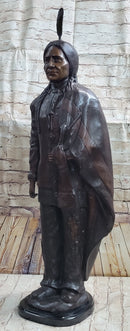 Hot Cast Bronze Native American Indian Chief after C.M. Russell