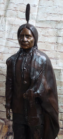 Hot Cast Bronze Native American Indian Chief after C.M. Russell