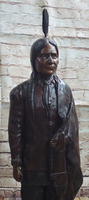 Hot Cast Bronze Native American Indian Chief after C.M. Russell