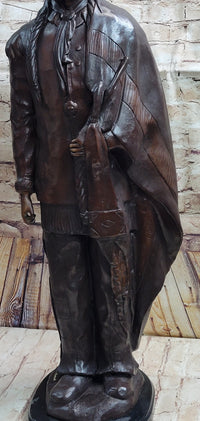 Hot Cast Bronze Native American Indian Chief after C.M. Russell