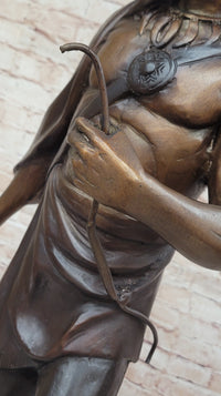 Native American Chief Hiawatha Bronze Sculpture on Marble Base