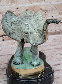 Bronze Elephant on Marble Base Signed Limited 10" x 14"