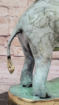 Bronze Elephant on Marble Base Signed Limited 10" x 14"