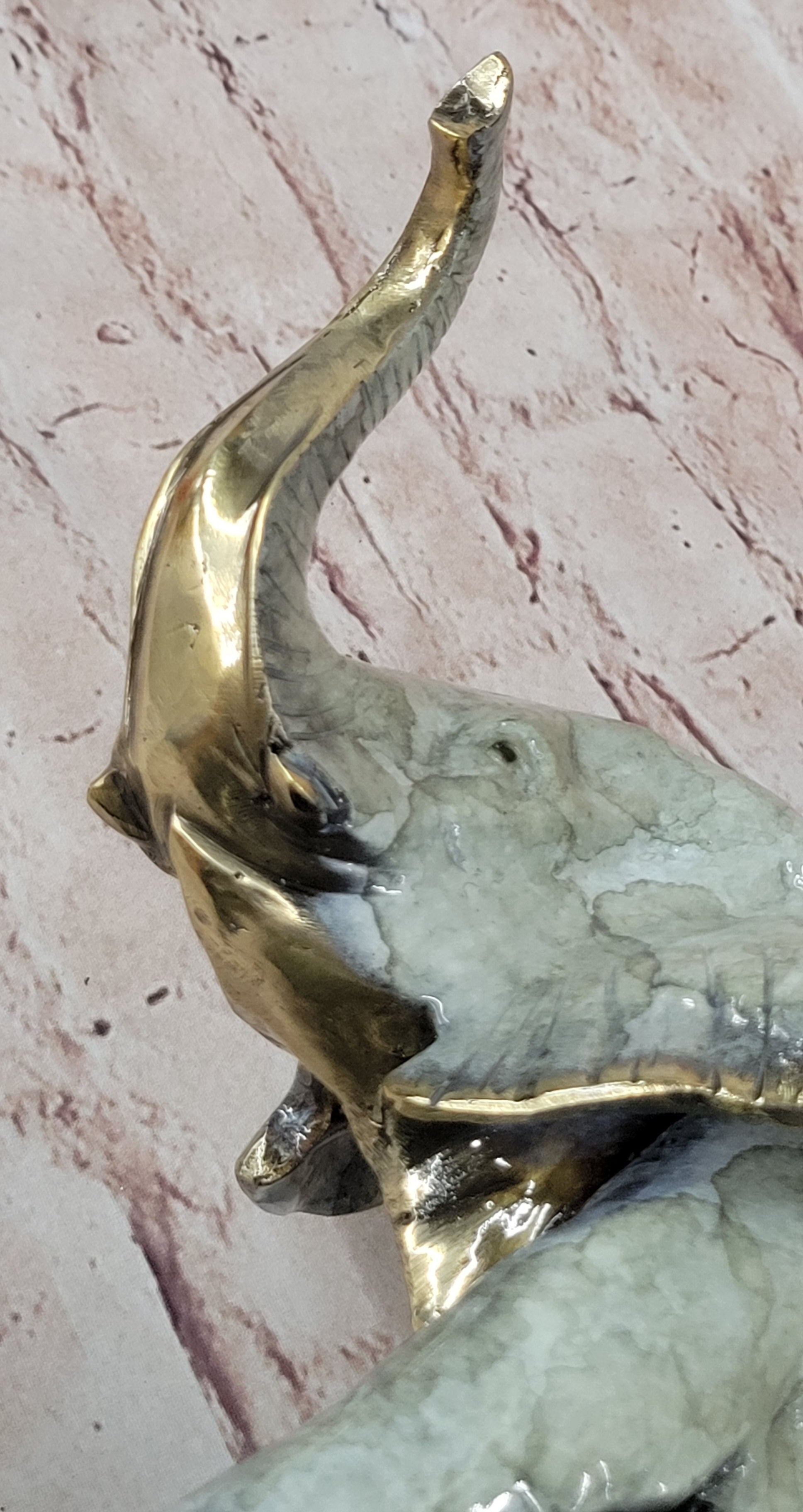 Bronze Elephant on Marble Base Signed Limited 10" x 14"