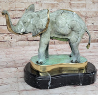 Bronze Elephant on Marble Base Signed Limited 10" x 14"