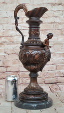 Bronze Dragon Urn with Gate Keeper Signed by Falconet