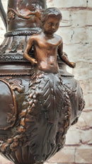Bronze Dragon Urn with Gate Keeper Signed by Falconet