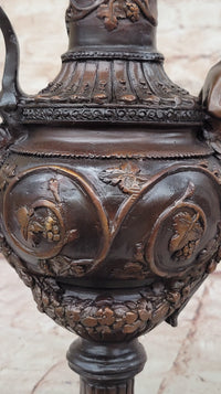 Bronze Dragon Urn with Gate Keeper Signed by Falconet