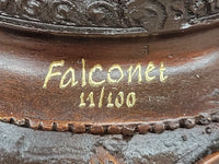 Bronze Dragon Urn with Gate Keeper Signed by Falconet