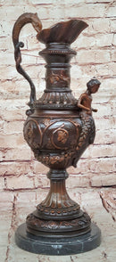 Bronze Dragon Urn with Gate Keeper Signed by Falconet