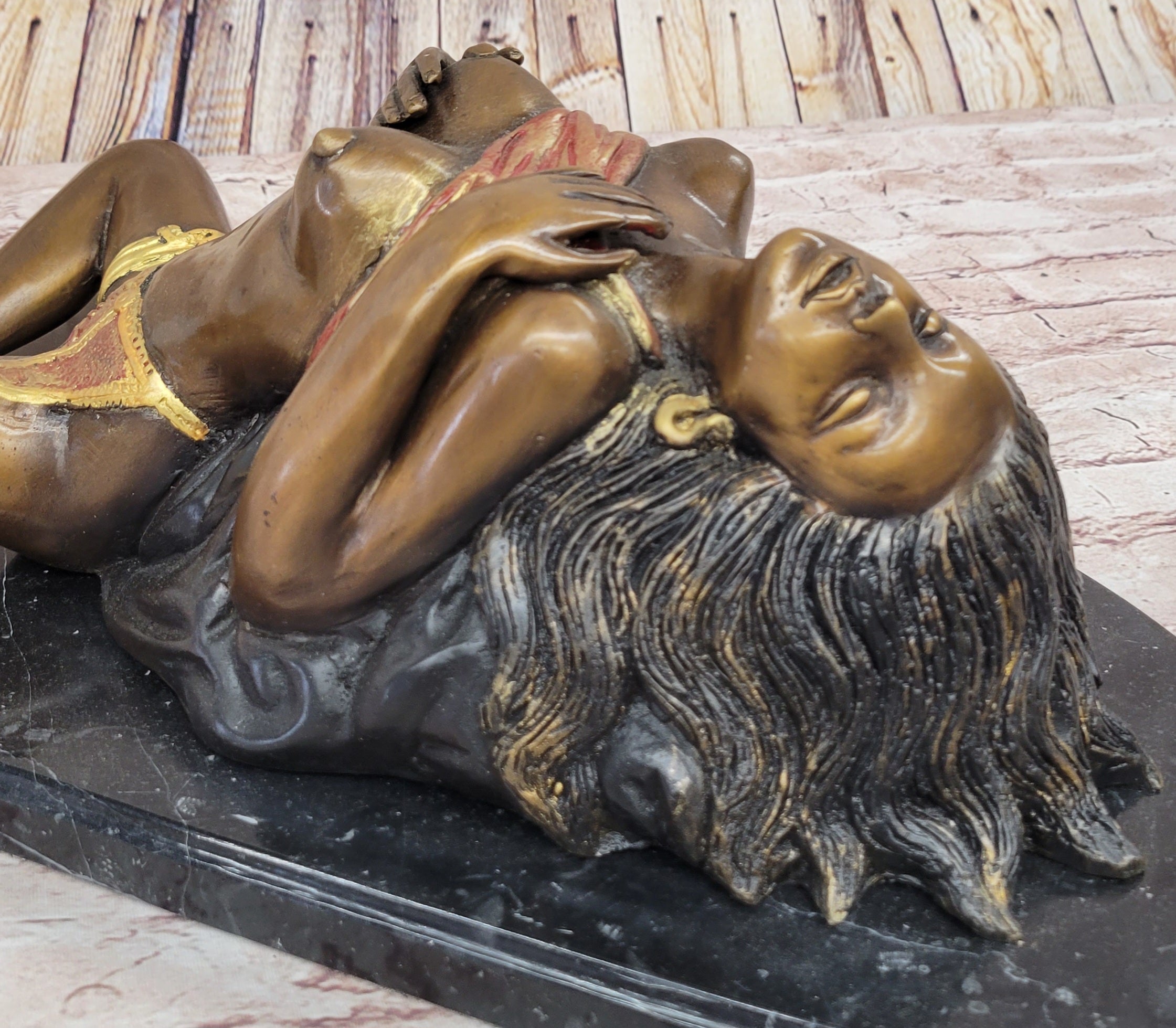 Limited Edition Erotic Nude Woman by Collett Bronze Sculpture