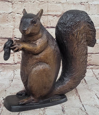 Bronze Metal Squirrel Sculpture by Moigniez