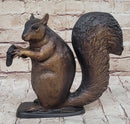 Bronze Metal Squirrel Sculpture by Moigniez