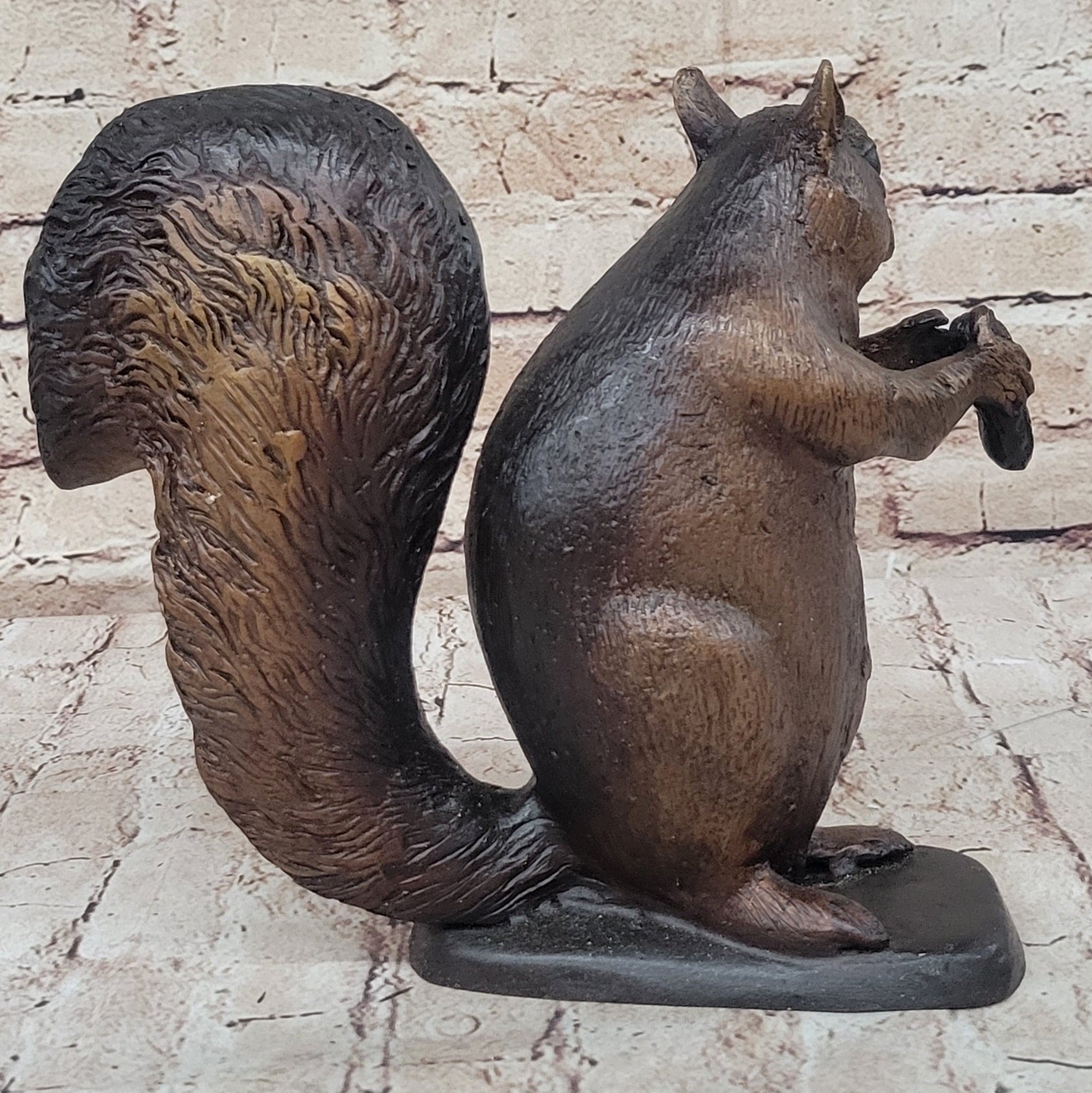 Bronze Metal Squirrel Sculpture by Moigniez