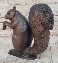 Bronze Metal Squirrel Sculpture by Moigniez