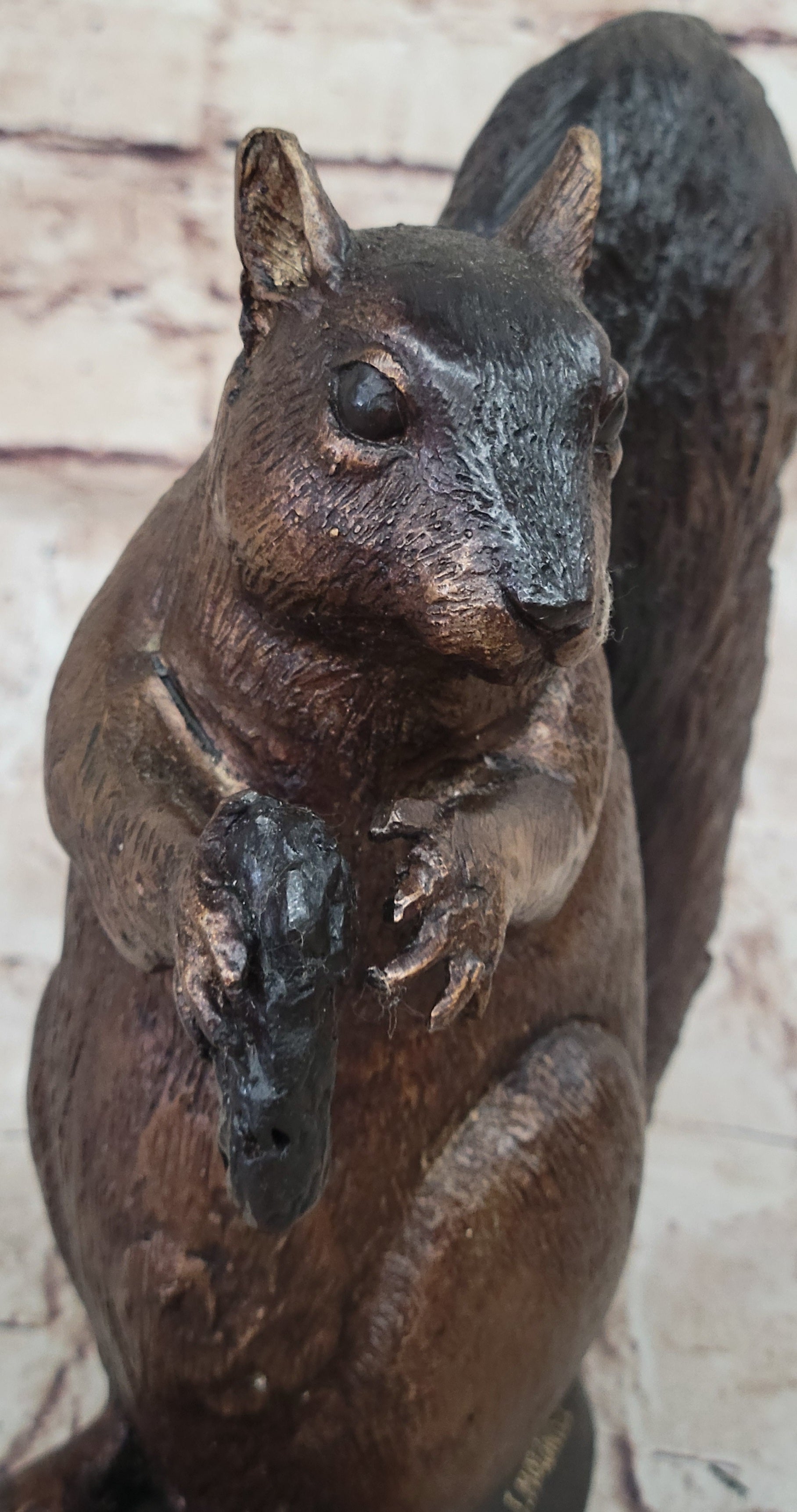 Bronze Metal Squirrel Sculpture by Moigniez