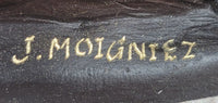 Bronze Metal Squirrel Sculpture by Moigniez