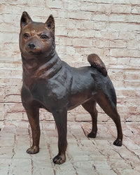 Shiba Inu Puppy Dog Bronze Sculpture Collectible Art