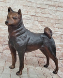 Shiba Inu Puppy Dog Bronze Sculpture Collectible Art