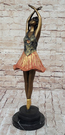 Ballerina Ballet Dancer Bronze Sculpture 21" x 6"