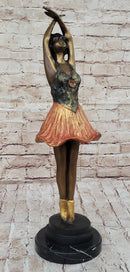 Ballerina Ballet Dancer Bronze Sculpture 21" x 6"