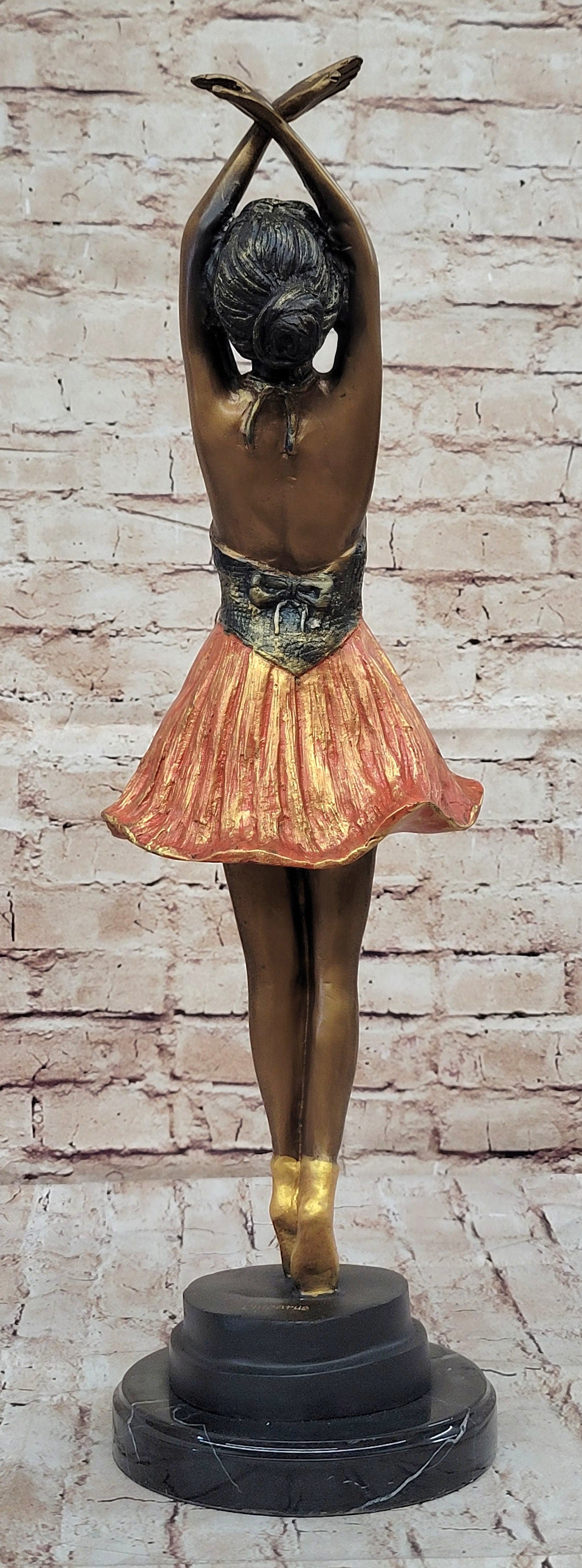 Ballerina Ballet Dancer Bronze Sculpture 21" x 6"