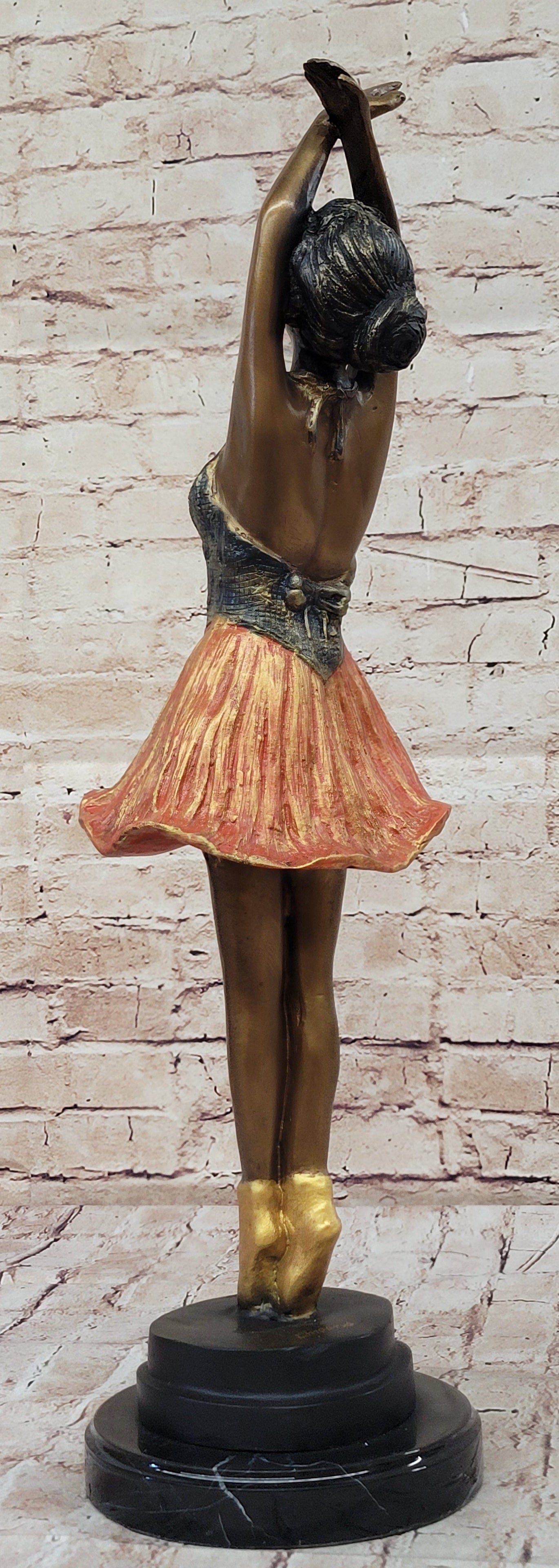 Ballerina Ballet Dancer Bronze Sculpture 21" x 6"
