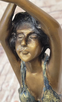 Ballerina Ballet Dancer Bronze Sculpture 21" x 6"