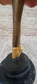 Ballerina Ballet Dancer Bronze Sculpture 21" x 6"