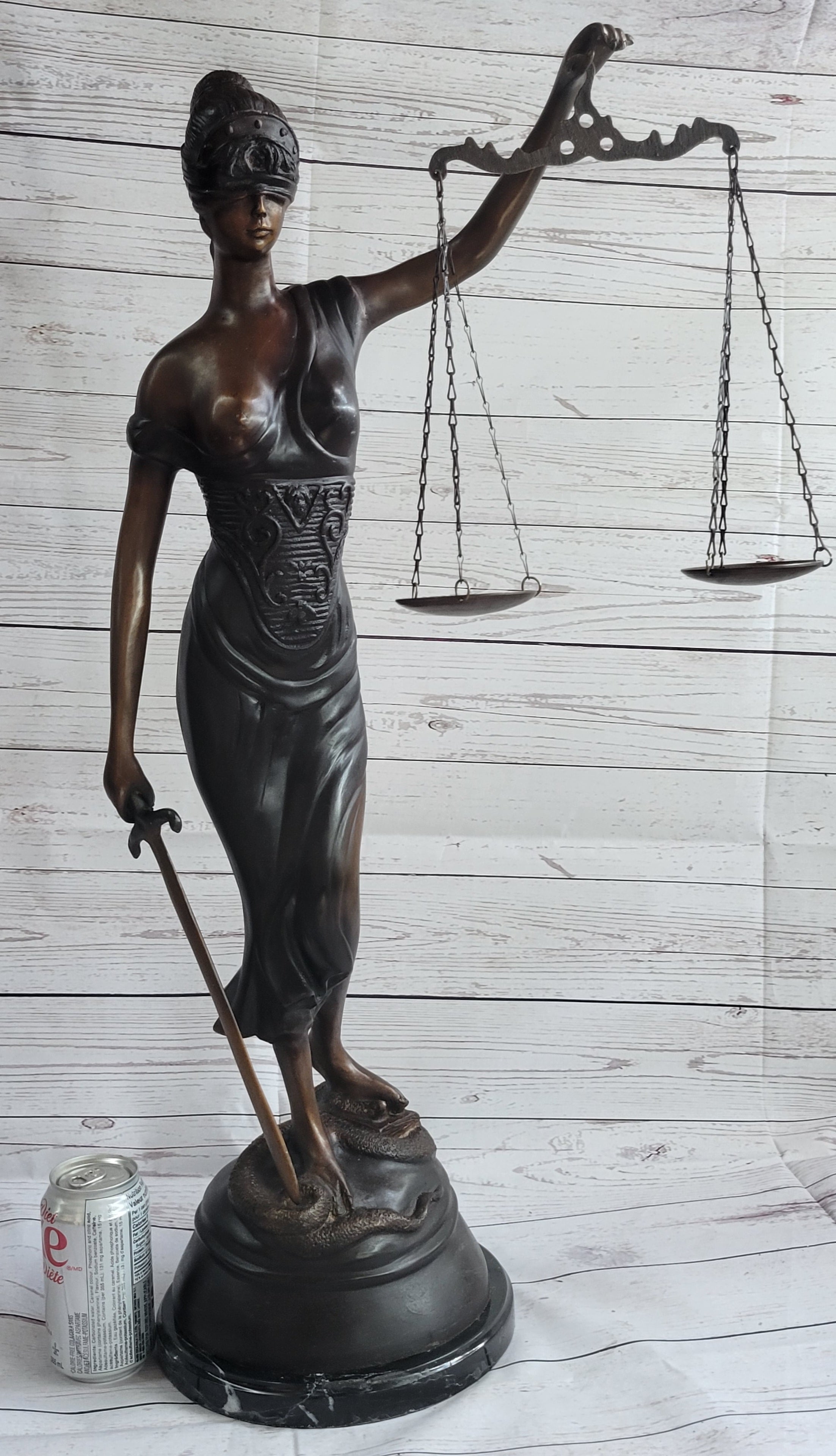 Lady Justice Bronze Sculpture 32" x 19"