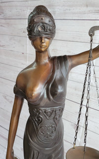 Lady Justice Bronze Sculpture 32" x 19"