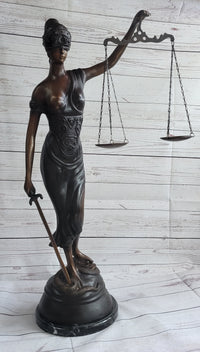 Lady Justice Bronze Sculpture 32" x 19"
