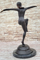 Chiparus Woman Dancer Art Deco Genuine Bronze Sculpture