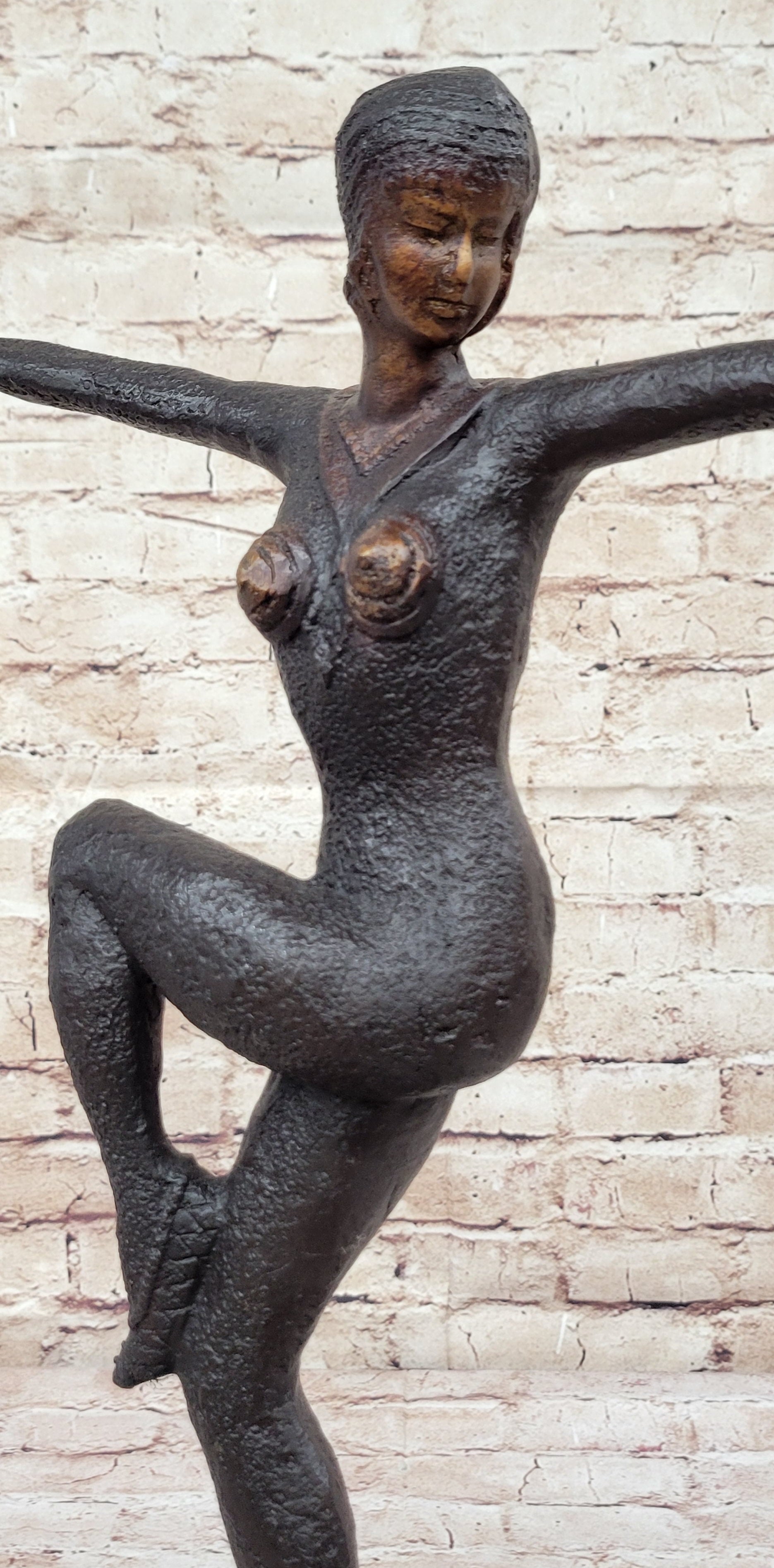 Chiparus Woman Dancer Art Deco Genuine Bronze Sculpture