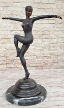 Chiparus Woman Dancer Art Deco Genuine Bronze Sculpture