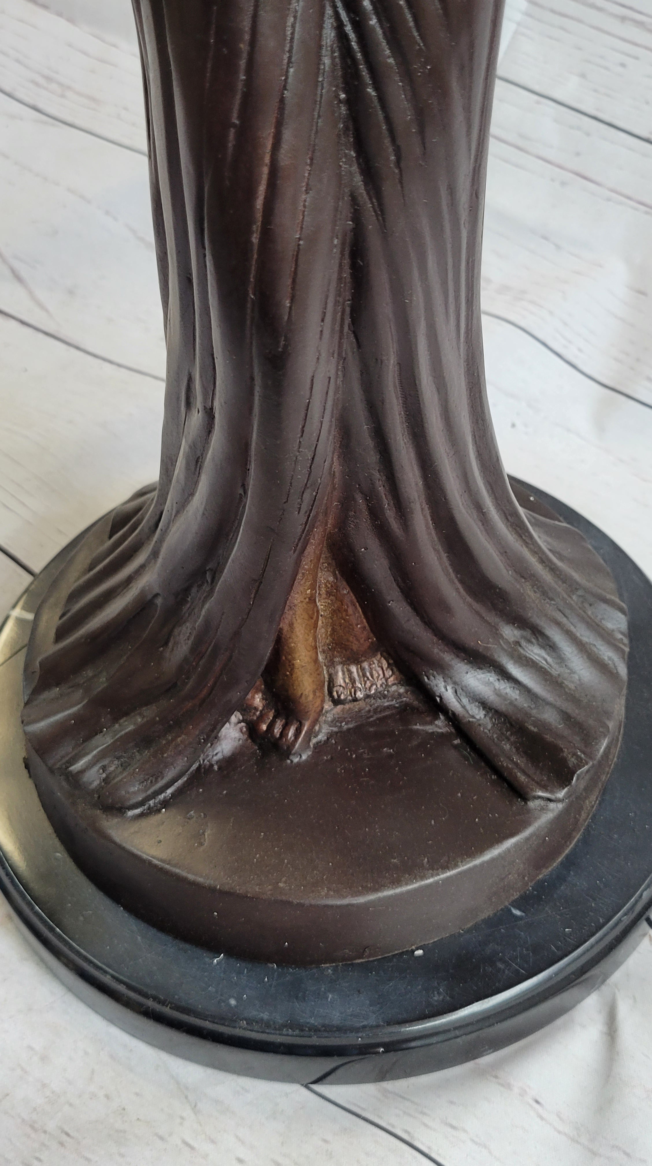 Art Deco Chiparus Russian Dancer Girl with Veil Bronze Sculpture