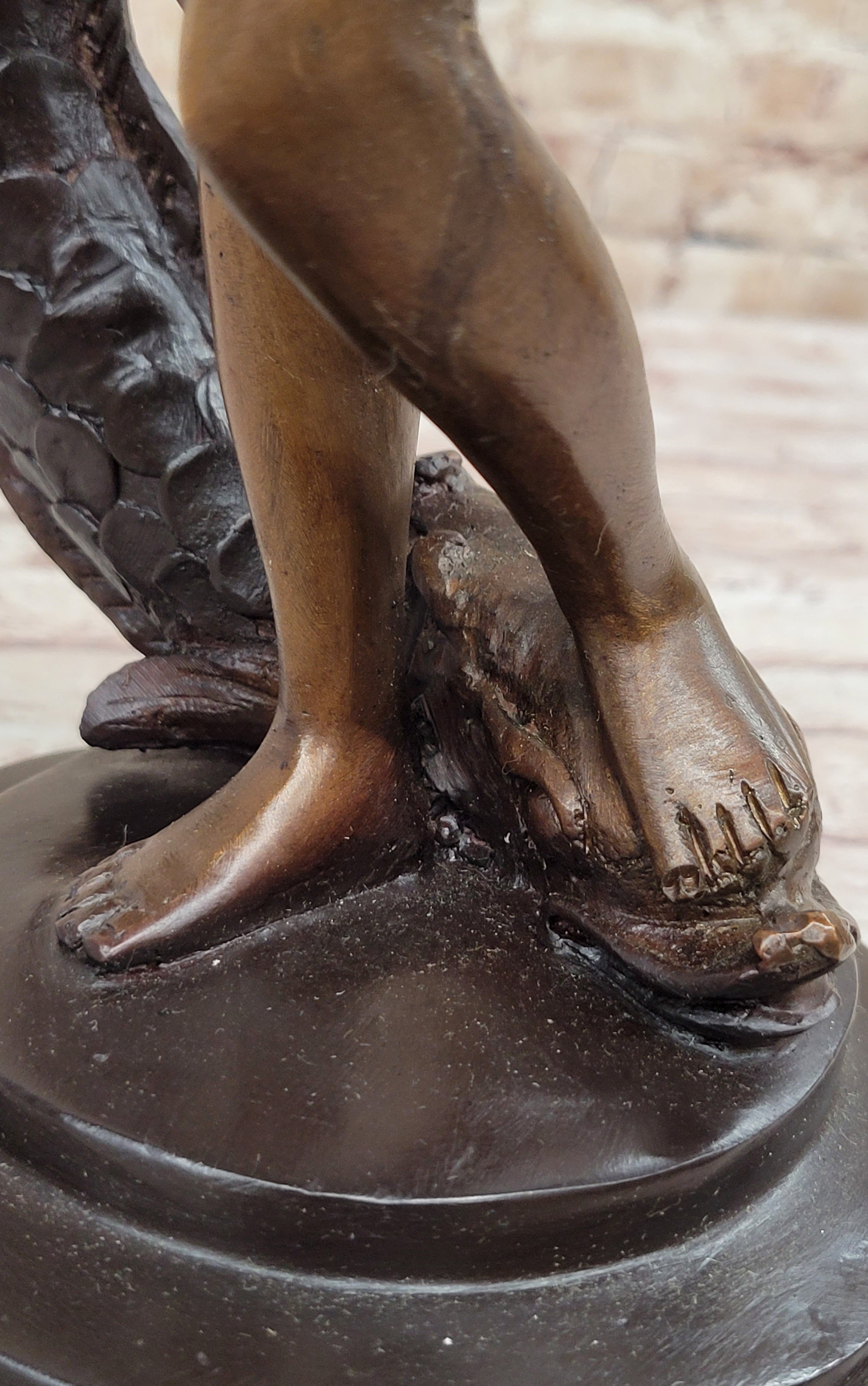 Nude Woman With Fish sea Nymph Bronze Sculpture by Collett Figure