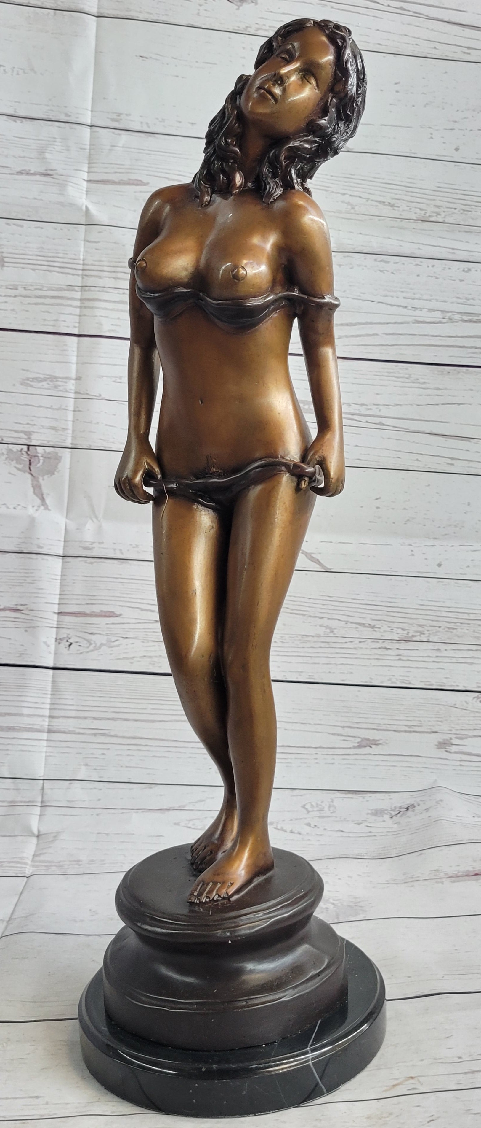 Signed Limited Edition Nude Artwork Naked Female by Collett Bronze Sculpture