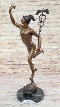 Giambologna Flying Mercury Bronze Sculpture by Lost Wax Method