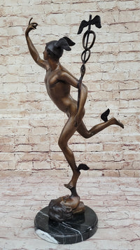 Giambologna Flying Mercury Bronze Sculpture by Lost Wax Method